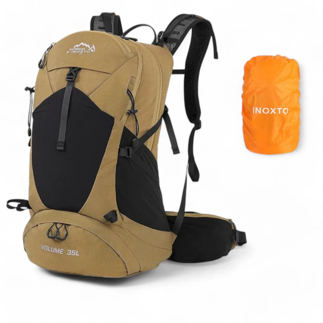 Mochila esportiva à prova d'água, 35L, ideal para camping, trekking e trilhas. Espaçosa, leve e resistente para aventuras ao ar livre. Mochila Esportiva, Mochila Espaçosa, Mochila Grande, Mochila à Prova D'água.