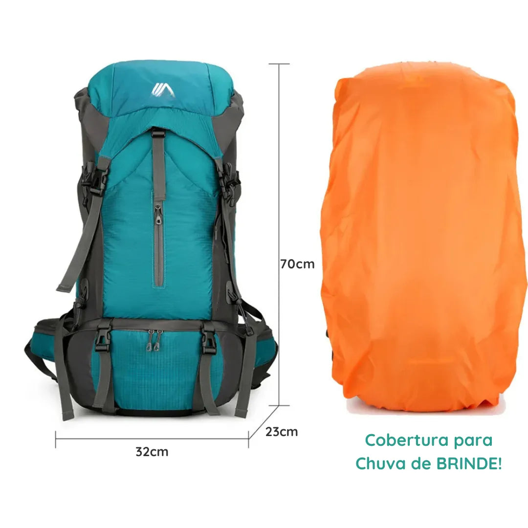 Mochila esportiva para camping ZoutCamp, 70L de capacidade, com capa de chuva impermeável e compartimento para calçados. Perfeita para aventuras de longa duração!
Mochila para Camping, Mochila para Montanhismo, Mochila Impermeável, Mochila para HIking, Mochila Camping, Mochila Hiking, Mochila para Viagem.